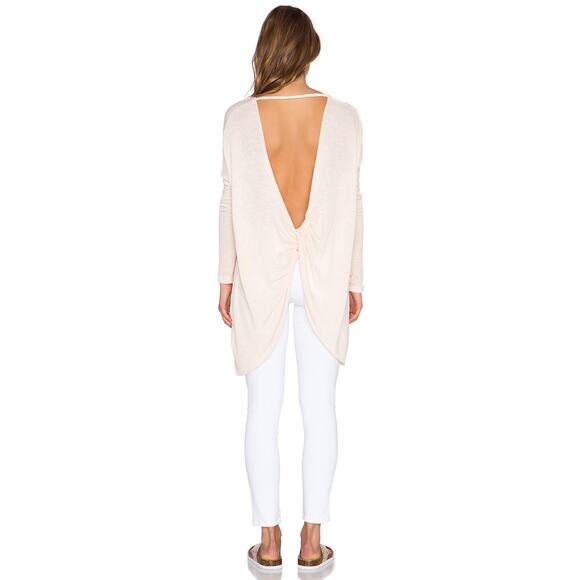 Free People - Shadows Hacci Twist Back Top in Alabaster Combo / Size XS38 - Picture 6 of 6